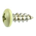 Midwest Fastener Sheet Metal Screw, #10 x 1/2 in, Painted 18-8 Stainless Steel Pan Head Phillips Drive, 15 PK 71008